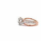Ivana Jewels Rings Round Diamond Two Tone Engagement Ring