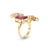 Ivana Jewels Rings Ruby & Mixed Shape Diamonds Ring