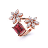 Ivana Jewels Rings Ruby & Mixed Shape Diamonds Ring