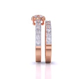 Ivana Jewels Rings Scalloped Engagement Ring & Wedding Band