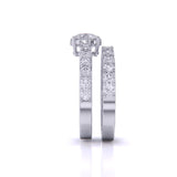 Ivana Jewels Rings Scalloped Engagement Ring & Wedding Band