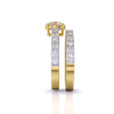 Ivana Jewels Rings Scalloped Engagement Ring & Wedding Band