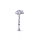 Ivana Jewels Rings Simple Teardrop Halo Diamond Ring