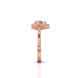 Ivana Jewels Rings Simple Teardrop Halo Diamond Ring