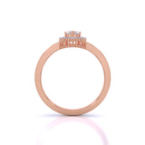 Ivana Jewels Rings Simple Teardrop Halo Diamond Ring