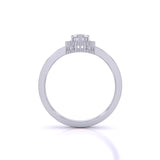 Ivana Jewels Rings Simple Teardrop Halo Diamond Ring
