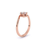 Ivana Jewels Rings Simplicity Curve Solitaire Ring