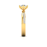Ivana Jewels Rings Solitaire Engagement Ring with Round Diamond and Hidden Accents