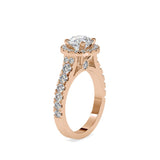 Ivana Jewels Rings Solitaire Halo Round Cut Diamond Engagement Ring