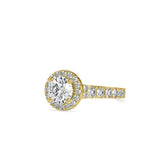 Ivana Jewels Rings Solitaire Halo Round Cut Diamond Engagement Ring