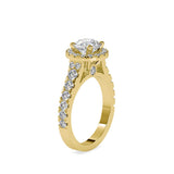 Ivana Jewels Rings Solitaire Halo Round Cut Diamond Engagement Ring