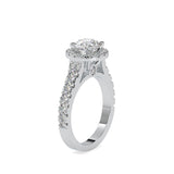 Ivana Jewels Rings Solitaire Halo Round Cut Diamond Engagement Ring