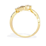 Ivana Jewels Rings Three Stone Pear Diamond Ring