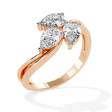 Ivana Jewels Rings Three Stone Pear Diamond Ring
