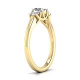 Ivana Jewels Rings Trellis Design Three Diamonds Ring