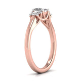 Ivana Jewels Rings Trellis Design Three Diamonds Ring