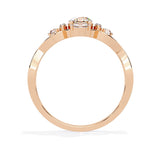 Ivana Jewels Rings Twist Ring with Round Diamonds