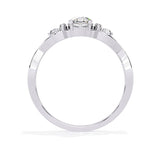 Ivana Jewels Rings Twist Ring with Round Diamonds