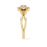 Ivana Jewels Rings Twist Ring with Round Diamonds