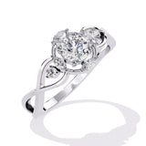 Ivana Jewels Rings Twist Ring with Round Diamonds