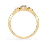 Ivana Jewels Rings Twist Ring with Round Diamonds