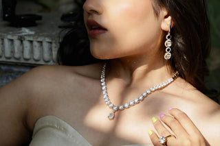 Ivana Jewels Luxury Lab Grown Diamond Necklace and Earrings for Women