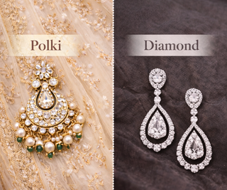 difference between polki jewellery and diamond jewellery