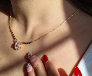 Mangalsutra with Diamond Pendant