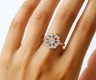 Floral Diamond Rings