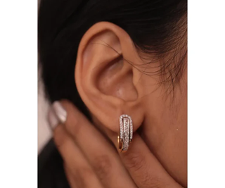 Diamond hoop earrings