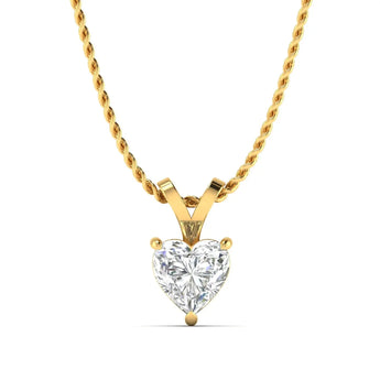 0.5ct Heart-Shaped Diamond Gold Pendant Best lab grown diamond jewellery brand
