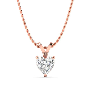 0.5ct Heart-Shaped Diamond Gold Pendant Best lab grown diamond jewellery brand