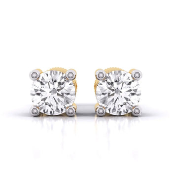 Buy Round Cut Statement Diamond Stud Earring from Ivana Jewels Best lab grown diamond jewellery brand