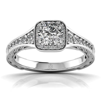 Buy Glamour Shine Diamond Engagement Ring from Ivana Jewels Best lab grown diamond jewellery brand