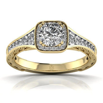 Buy Glamour Shine Diamond Engagement Ring from Ivana Jewels Best lab grown diamond jewellery brand