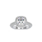 Lab Grown Cushion Shape Diamond Halo Engagement Ring