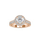 Solitaire Halo Round Cut Diamond Engagement Ring