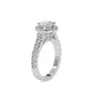 Solitaire Halo Round Cut Diamond Engagement Ring