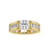 Centre Solitaire Round Cut Diamond & Fancy Princess Cut Diamond Ring With Channel Setting