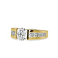 Centre Solitaire Round Cut Diamond & Fancy Princess Cut Diamond Ring With Channel Setting