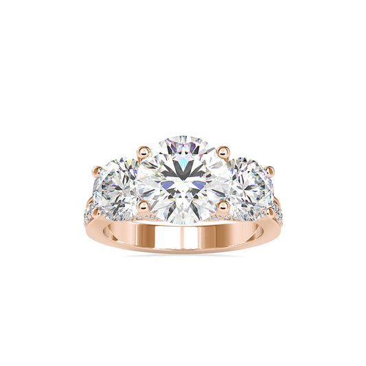 2 Carat Round Solitaire Diamond Stellar Serenade Design Ring