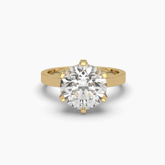 3.09 Carat Brilliant Solitaire Round Diamond Ring