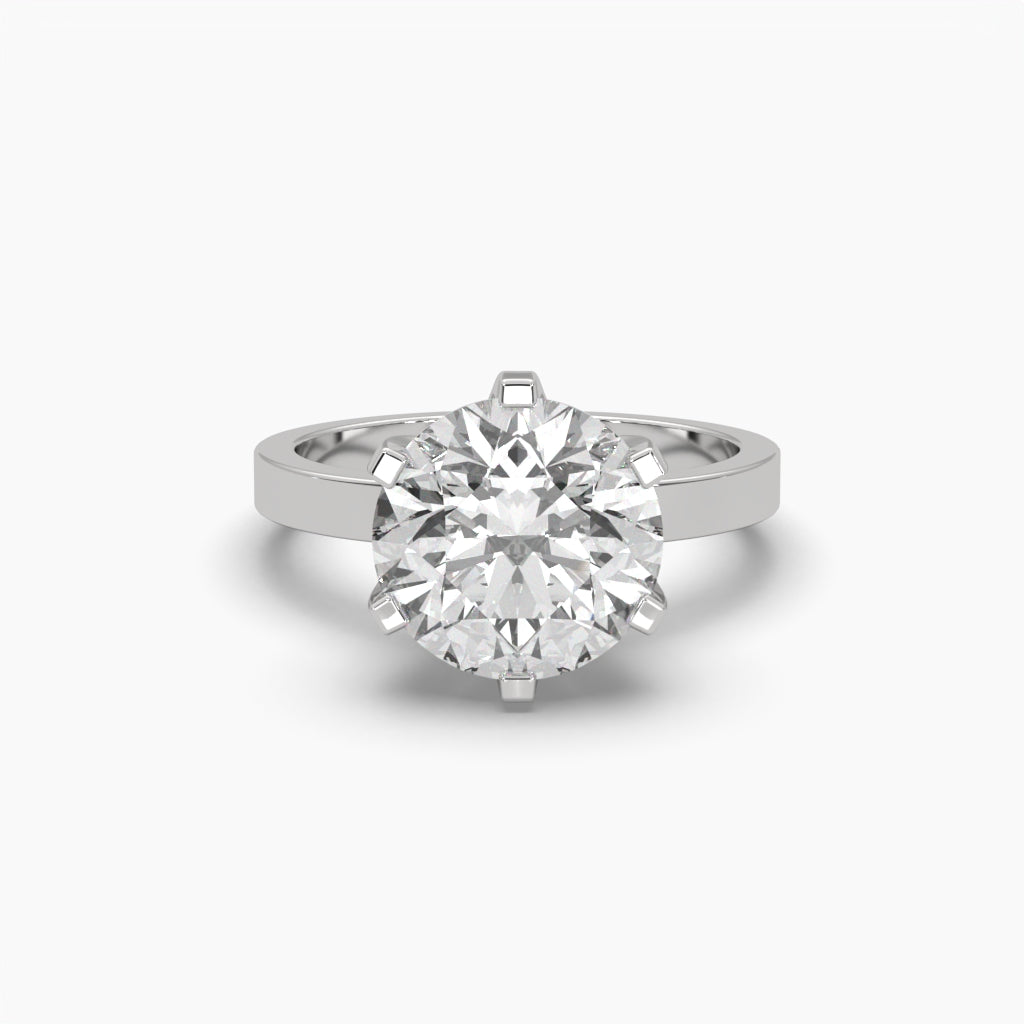 3.09 Carat Brilliant Solitaire Round Diamond Ring