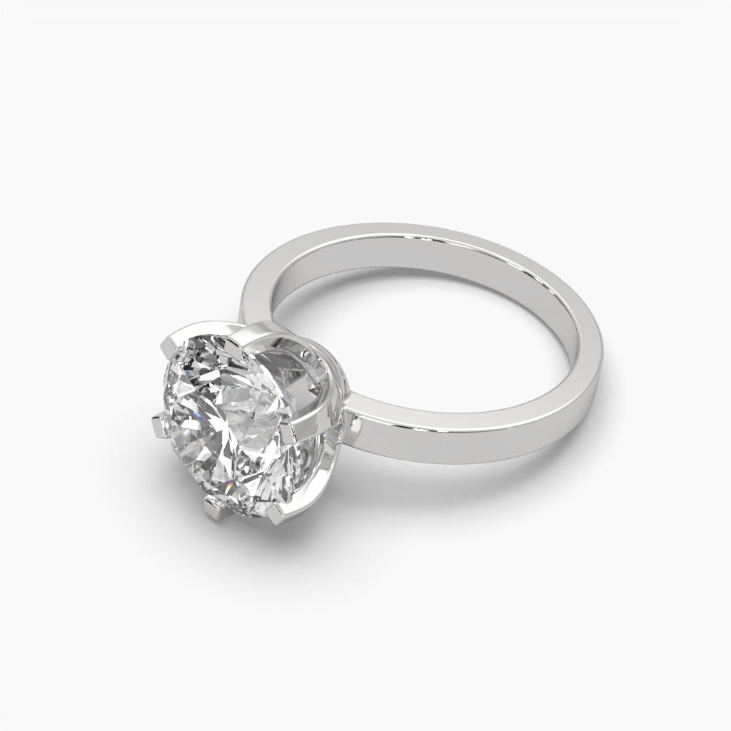 3.09 Carat Brilliant Solitaire Round Diamond Ring