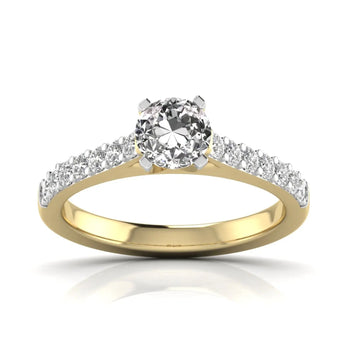 Buy Glam Diamond Engagement Ring from Ivana Jewels Best lab grown diamond jewellery brand