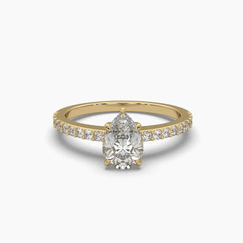 Buy Pear Shape Diamond Engagement Ring from Ivana Jewels Best lab grown diamond jewellery brand