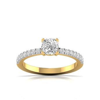 Buy 1.01 Carat Cushion Shape Diamond Engagement Ring from Ivana Jewels Best lab grown diamond jewellery brand