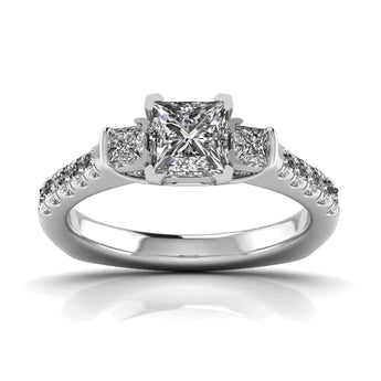 Buy Delicate French Diamond Engagement Ring from Ivana Jewels Best lab grown diamond jewellery brand