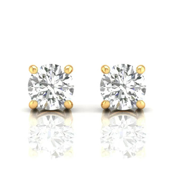 Buy Solitaire 4-Prongs Setting Diamond Stud Earring from Ivana Jewels Best lab grown diamond jewellery brand