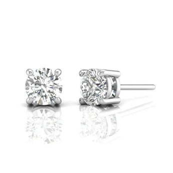 Buy Solitaire 4-Prongs Setting Diamond Stud Earring from Ivana Jewels Best lab grown diamond jewellery brand